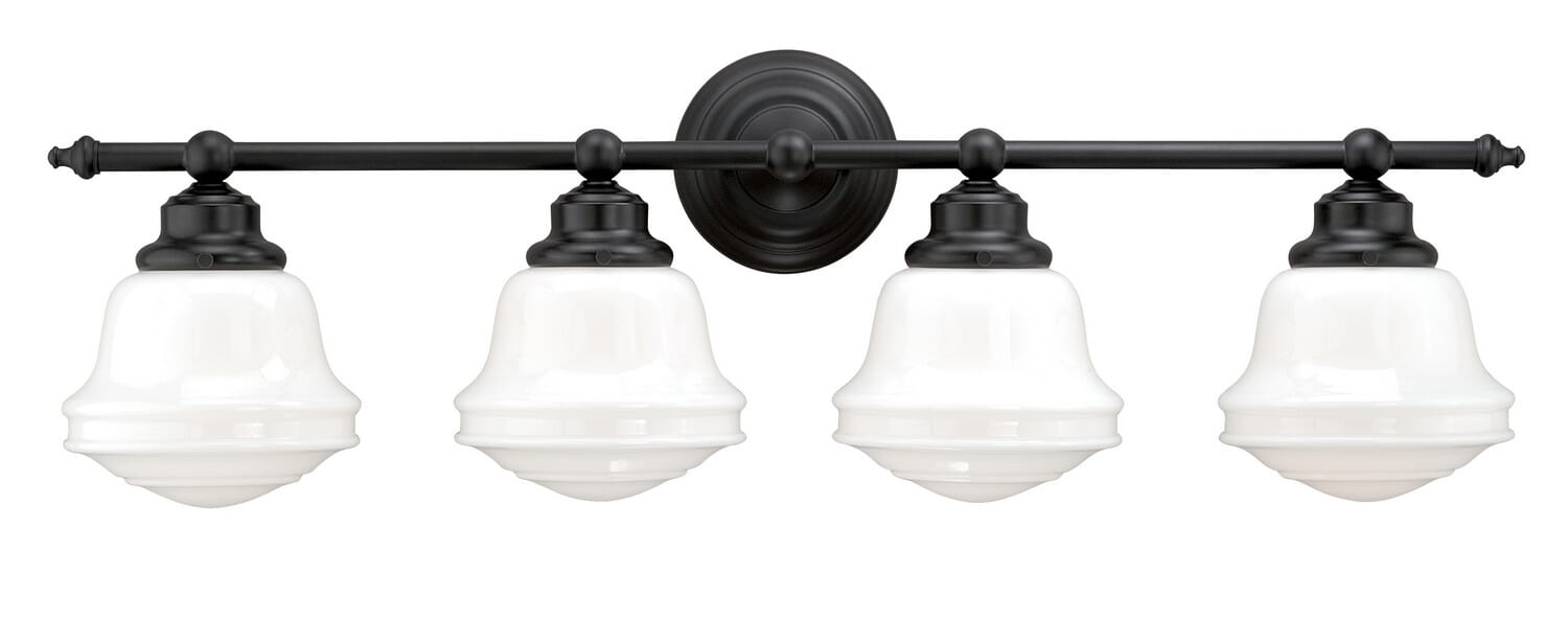 Huntley 4-Light Bathroom Vanity Light in Oil Rubbed Bronze