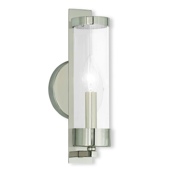 Castleton 1-Light Wall Sconce in Polished Nickel Castleton 1-Light Wall Sconce in Polished Nickel