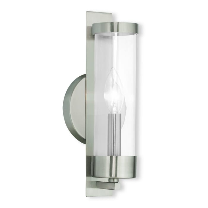 Castleton 1-Light Wall Sconce in Brushed Nickel Castleton 1-Light Wall Sconce in Brushed Nickel