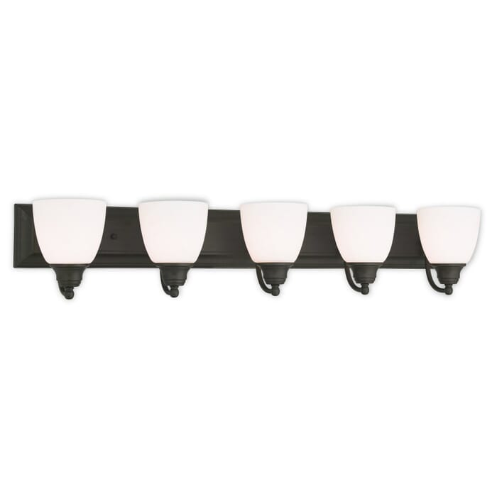Springfield 5-Light Bathroom Vanity Light in Bronze Springfield 5-Light Bathroom Vanity Light in Bronze