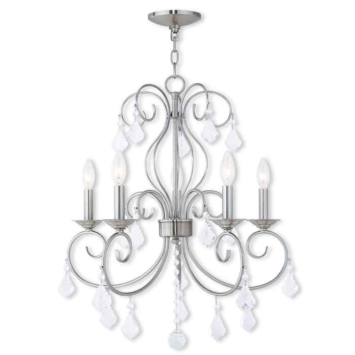 Donatella 5-Light Chandelier in Brushed Nickel Donatella 5-Light Chandelier in Brushed Nickel