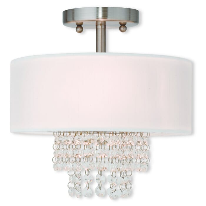 Carlisle 2-Light Ceiling Mount in Brushed Nickel Carlisle 2-Light Ceiling Mount in Brushed Nickel