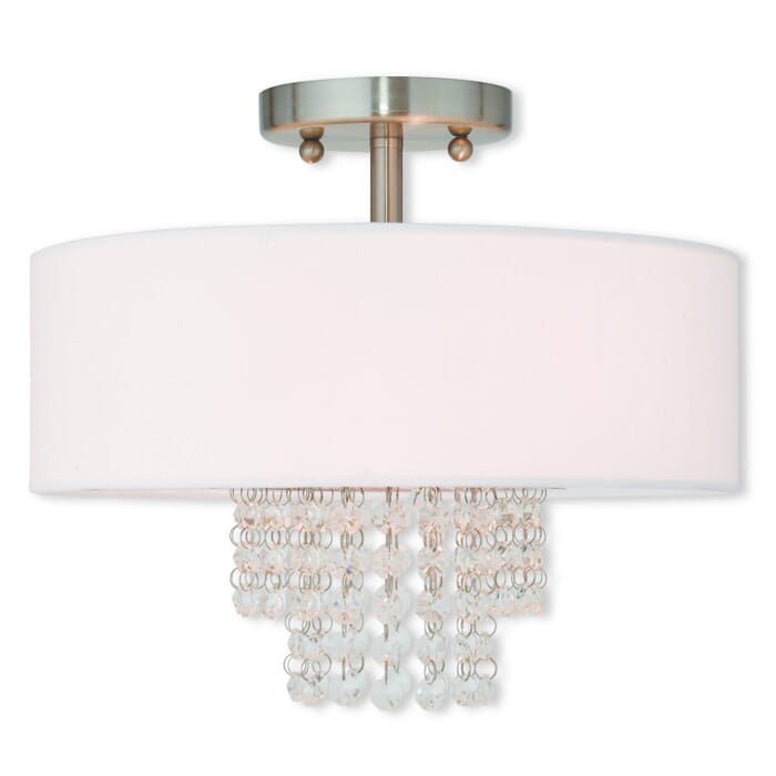 Carlisle 2-Light Ceiling Mount in Brushed Nickel Carlisle 2-Light Ceiling Mount in Brushed Nickel