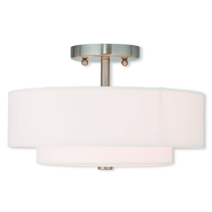 Meridian 2-Light Ceiling Mount in Brushed Nickel Meridian 2-Light Ceiling Mount in Brushed Nickel