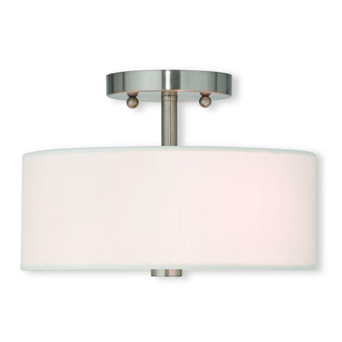 Meridian 2-Light Ceiling Mount in Brushed Nickel Meridian 2-Light Ceiling Mount in Brushed Nickel