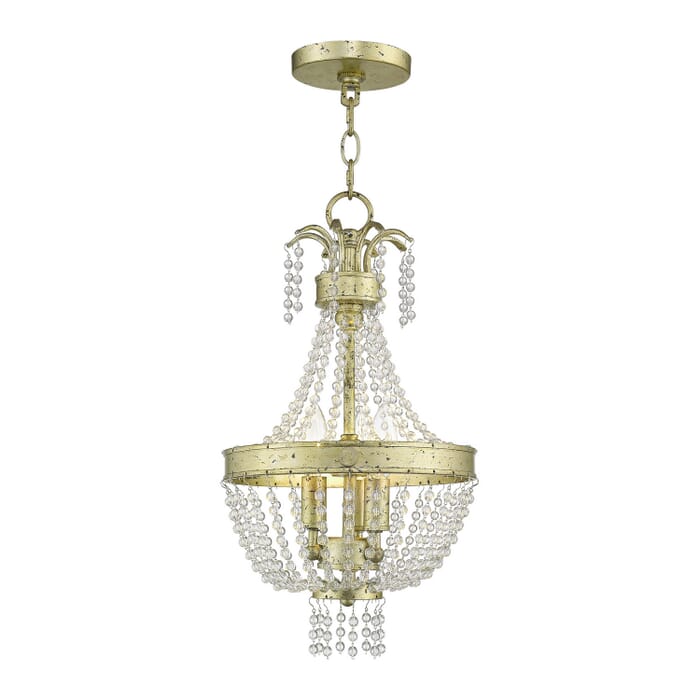 Valentina 3-Light Pendant in Hand Applied Winter Gold Valentina 3-Light Pendant in Hand Applied Winter Gold