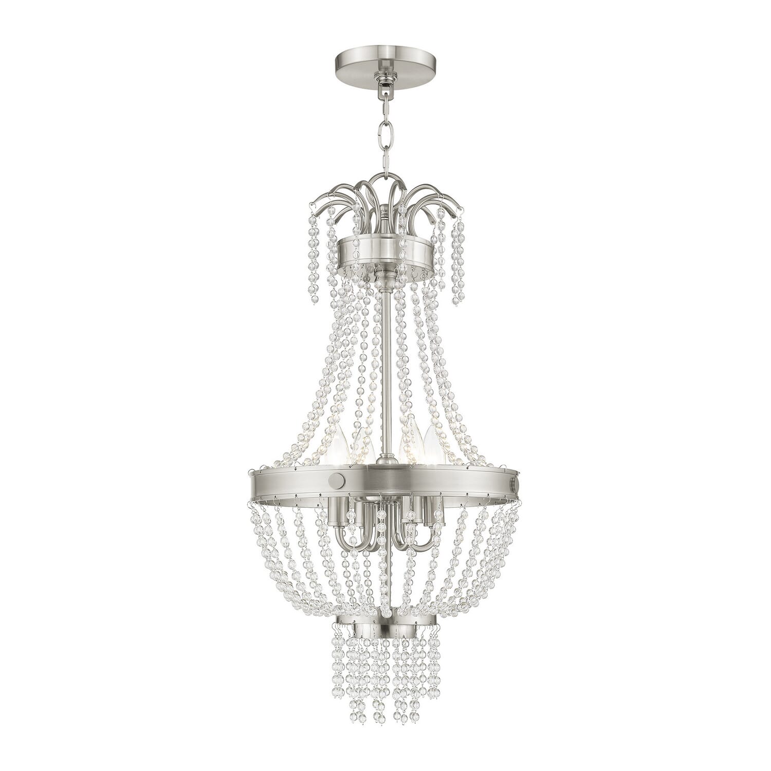 Valentina 4-Light Pendant in Brushed Nickel