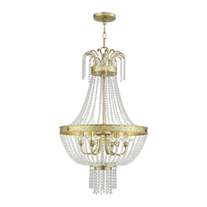 Valentina 6-Light Pendant in Hand Applied Winter Gold Valentina 6-Light Pendant in Hand Applied Winter Gold