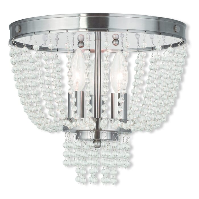 Valentina 3-Light Ceiling Mount in Brushed Nickel Valentina 3-Light Ceiling Mount in Brushed Nickel