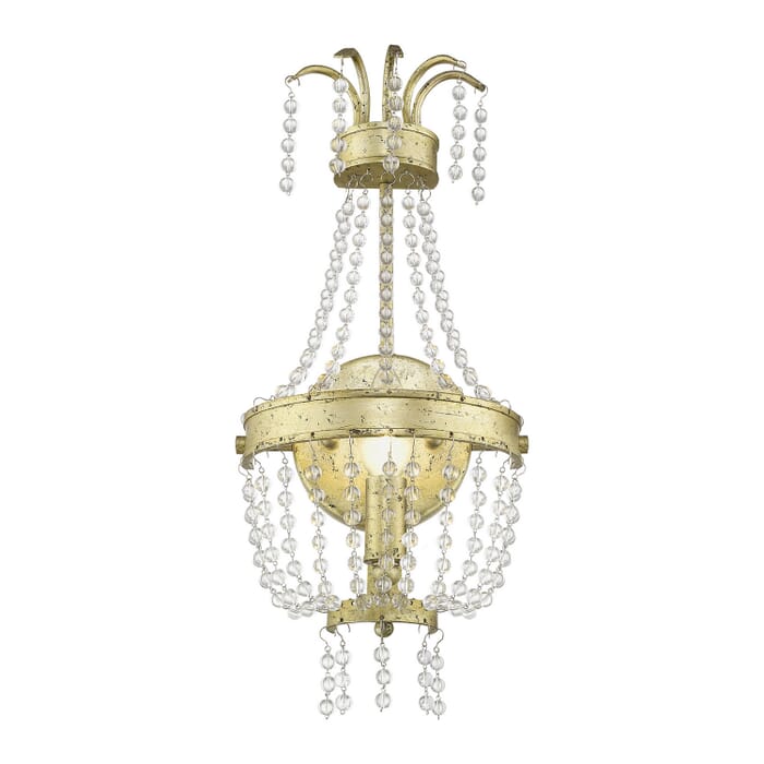 Valentina 1-Light Wall Sconce in Hand Applied Winter Gold Valentina 1-Light Wall Sconce in Hand Applied Winter Gold