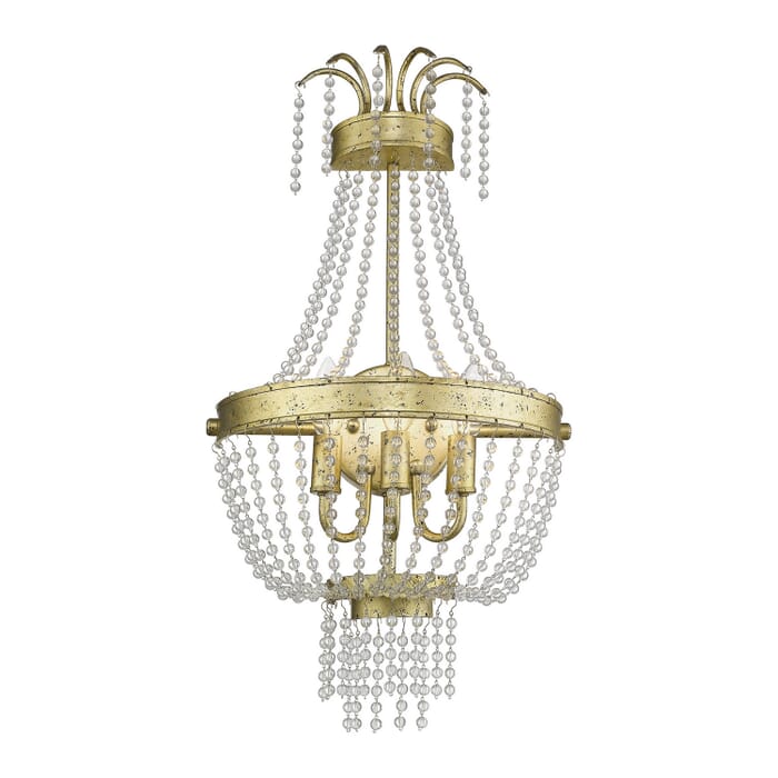 Valentina 3-Light Wall Sconce in Hand Applied Winter Gold Valentina 3-Light Wall Sconce in Hand Applied Winter Gold
