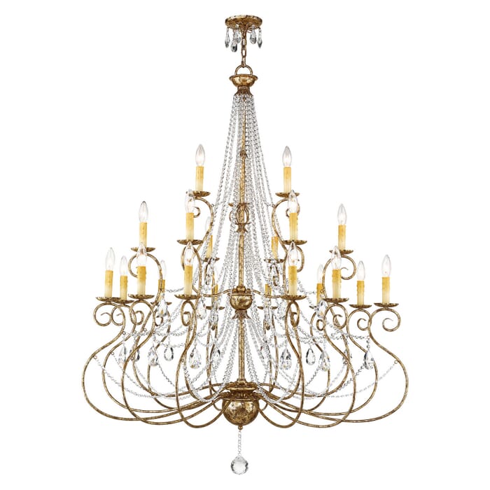 Isabella 21-Light Foyer Chandelier in Hand Applied European Bronze Isabella 21-Light Foyer Chandelier in Hand Applied European Bronze