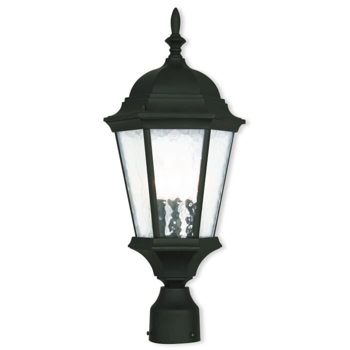 Hamilton 3-Light Post-Top Lanterm in Textured Black Hamilton 3-Light Post-Top Lanterm in Textured Black