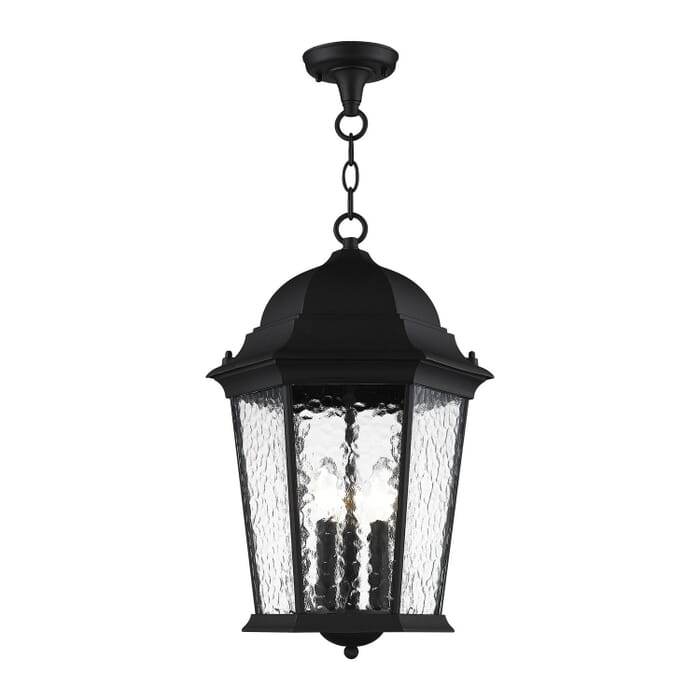 Hamilton 3-Light Outdoor Pendant in Textured Black Hamilton 3-Light Outdoor Pendant in Textured Black