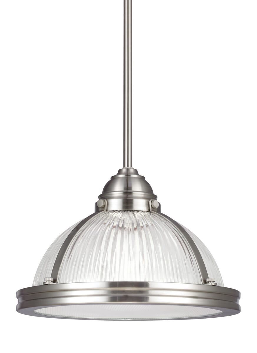 Pratt Street Prismatic 7" Pendant Light in Brushed Nickel