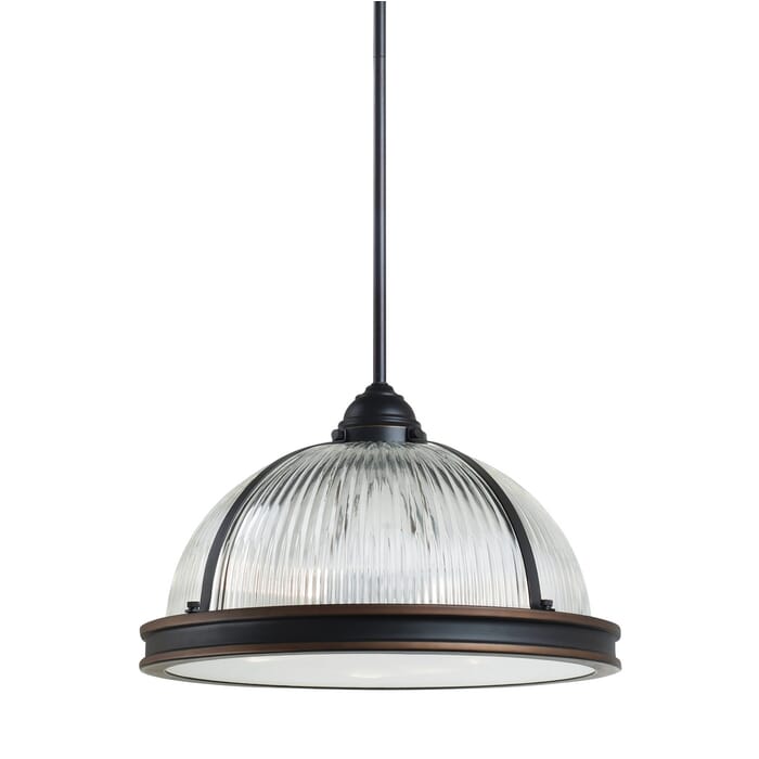 Sea Gull Pratt Street Prismatic 3-Light 10" Pendant Light in Autumn Bronze Sea Gull Pratt Street Prismatic 3-Light 10" Pendant Light in Autumn Bronze