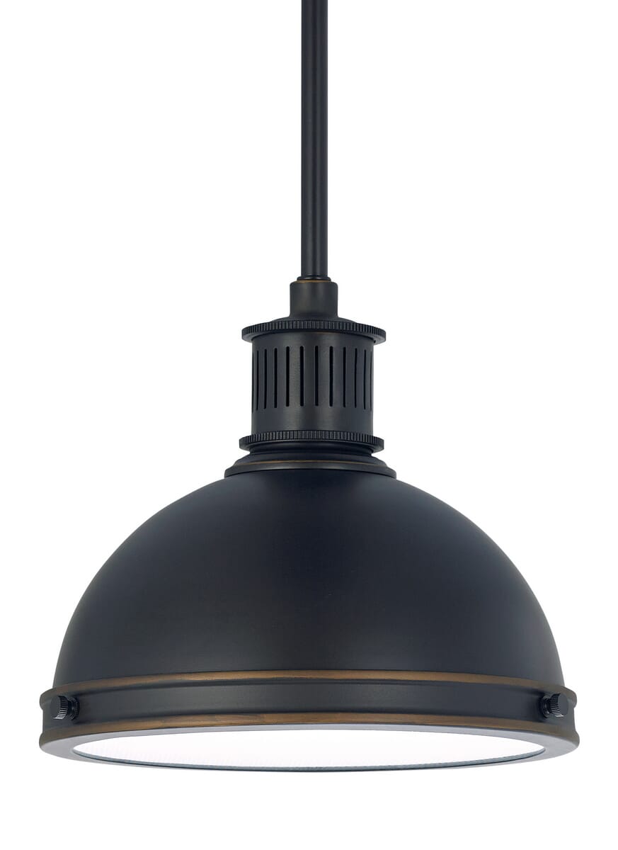 Pratt Street Metal 9" Pendant Light in Autumn Bronze