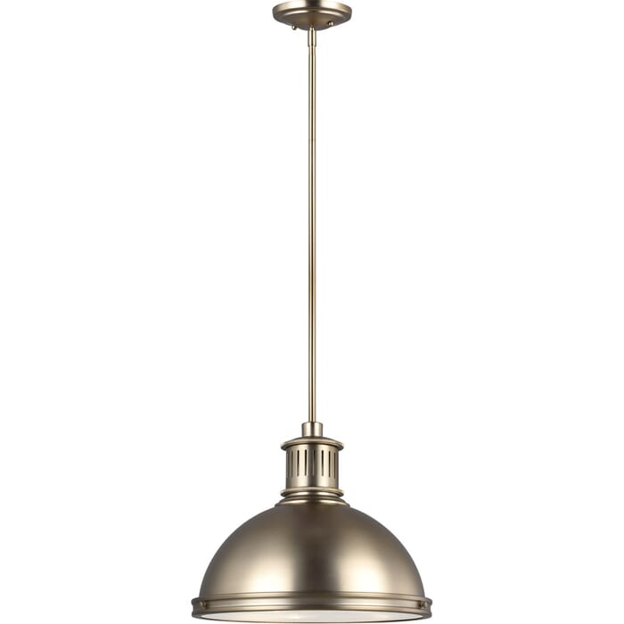 Sea Gull Pratt Street Metal 3-Light 13" Pendant Light in Satin Brass Sea Gull Pratt Street Metal 3-Light 13" Pendant Light in Satin Brass