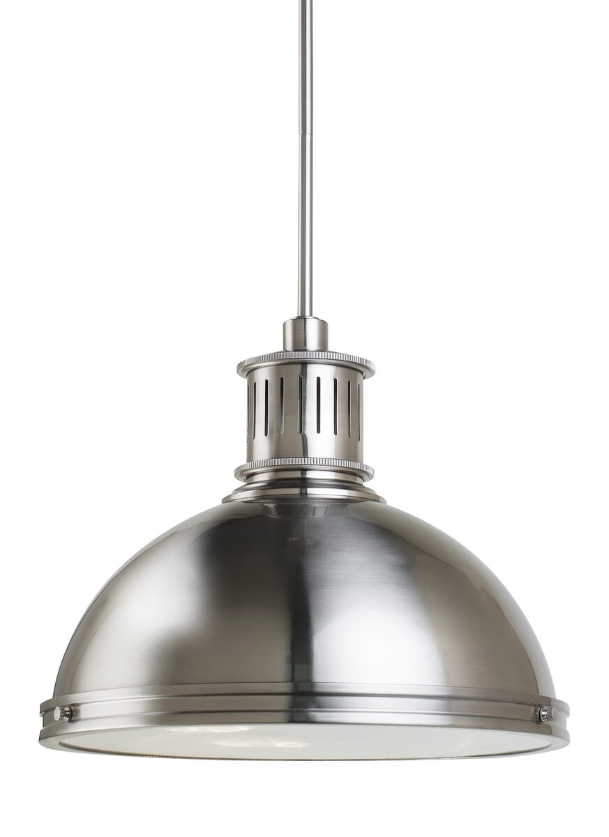 Pratt Street Metal 3-Light 13" Pendant Light in Brushed Nickel