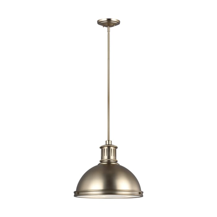 Pratt Street Metal 3-Light Pendant in Satin Brass Pratt Street Metal 3-Light Pendant in Satin Brass