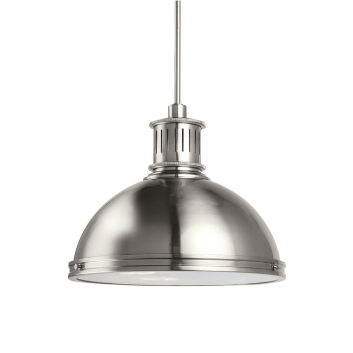 Pratt Street Metal 3-Light Pendant in Brushed Nickel Pratt Street Metal 3-Light Pendant in Brushed Nickel