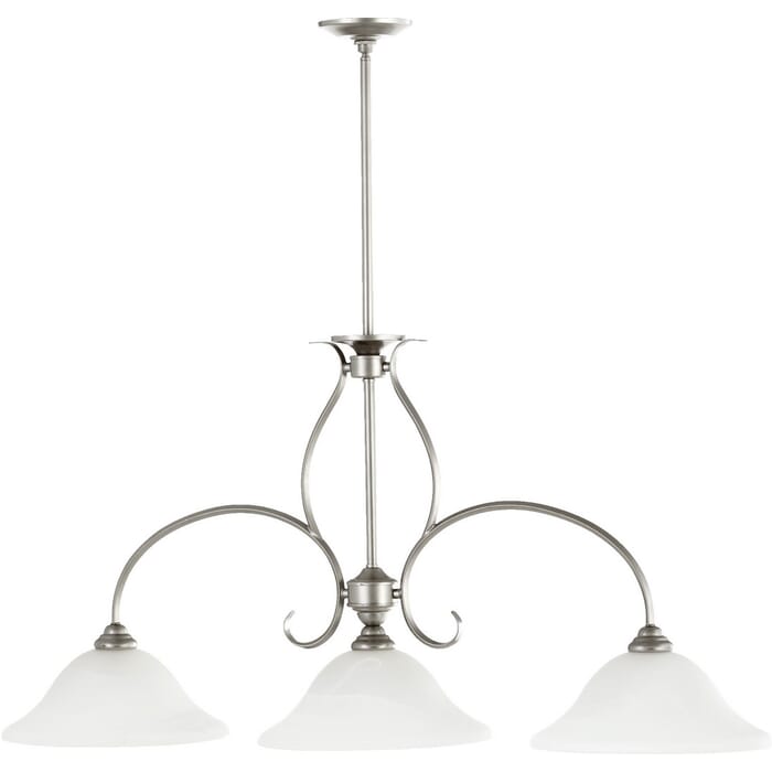 Quorum Spencer 3-Light 13" Ceiling Island Light in Classic Nickel Quorum Spencer 3-Light 13" Ceiling Island Light in Classic Nickel