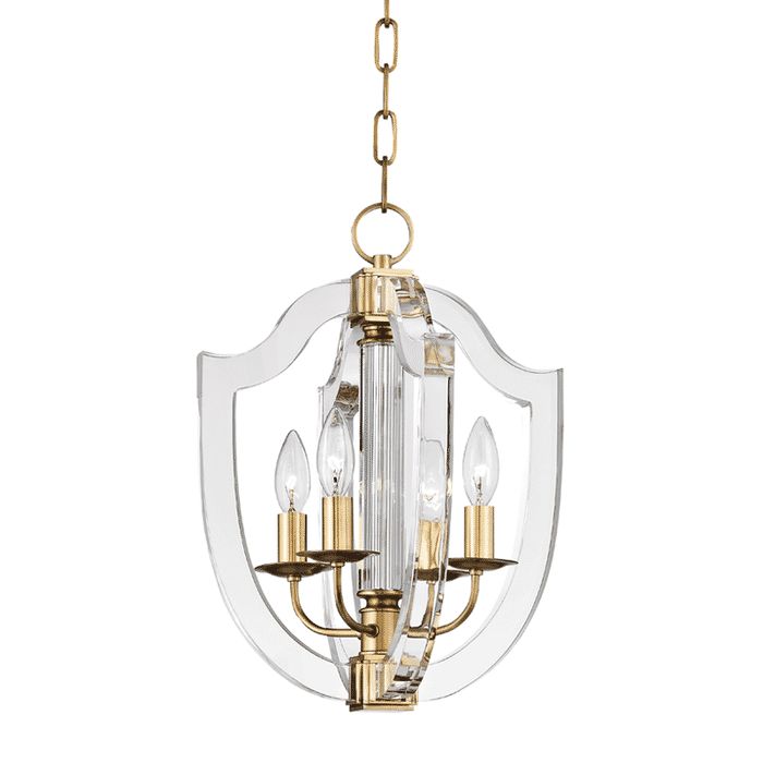 Hudson Valley Arietta 4-Light 17" Pendant Light in Aged Brass Hudson Valley Arietta 4-Light 17" Pendant Light in Aged Brass