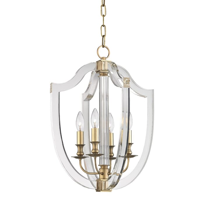 Hudson Valley Arietta 4-Light 22" Pendant Light in Aged Brass Hudson Valley Arietta 4-Light 22" Pendant Light in Aged Brass