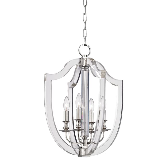 Hudson Valley Arietta 4-Light 22" Pendant Light in Polished Nickel Hudson Valley Arietta 4-Light 22" Pendant Light in Polished Nickel