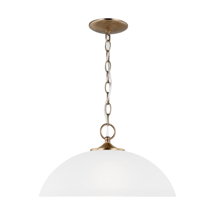 Sea Gull Geary Pendant Light in Satin Brass Sea Gull Geary Pendant Light in Satin Brass