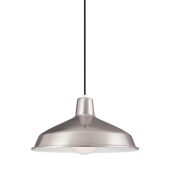 Sea Gull Painted Shade Pendants 8" Pendant Light in Brushed Stainless Sea Gull Painted Shade Pendants 8" Pendant Light in Brushed Stainless
