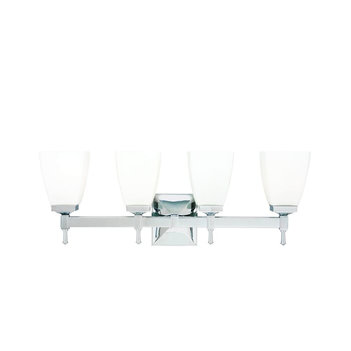 Hudson Valley Kent 4-Light 24" Bathroom Vanity Light in Polished Chrome Hudson Valley Kent 4-Light 24" Bathroom Vanity Light in Polished Chrome