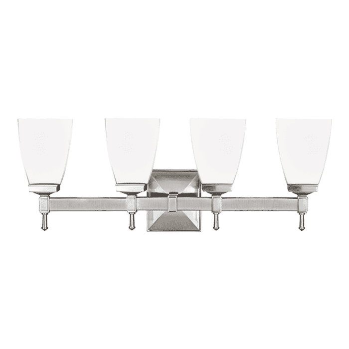 Hudson Valley Kent 4-Light 24" Bathroom Vanity Light in Satin Nickel Hudson Valley Kent 4-Light 24" Bathroom Vanity Light in Satin Nickel