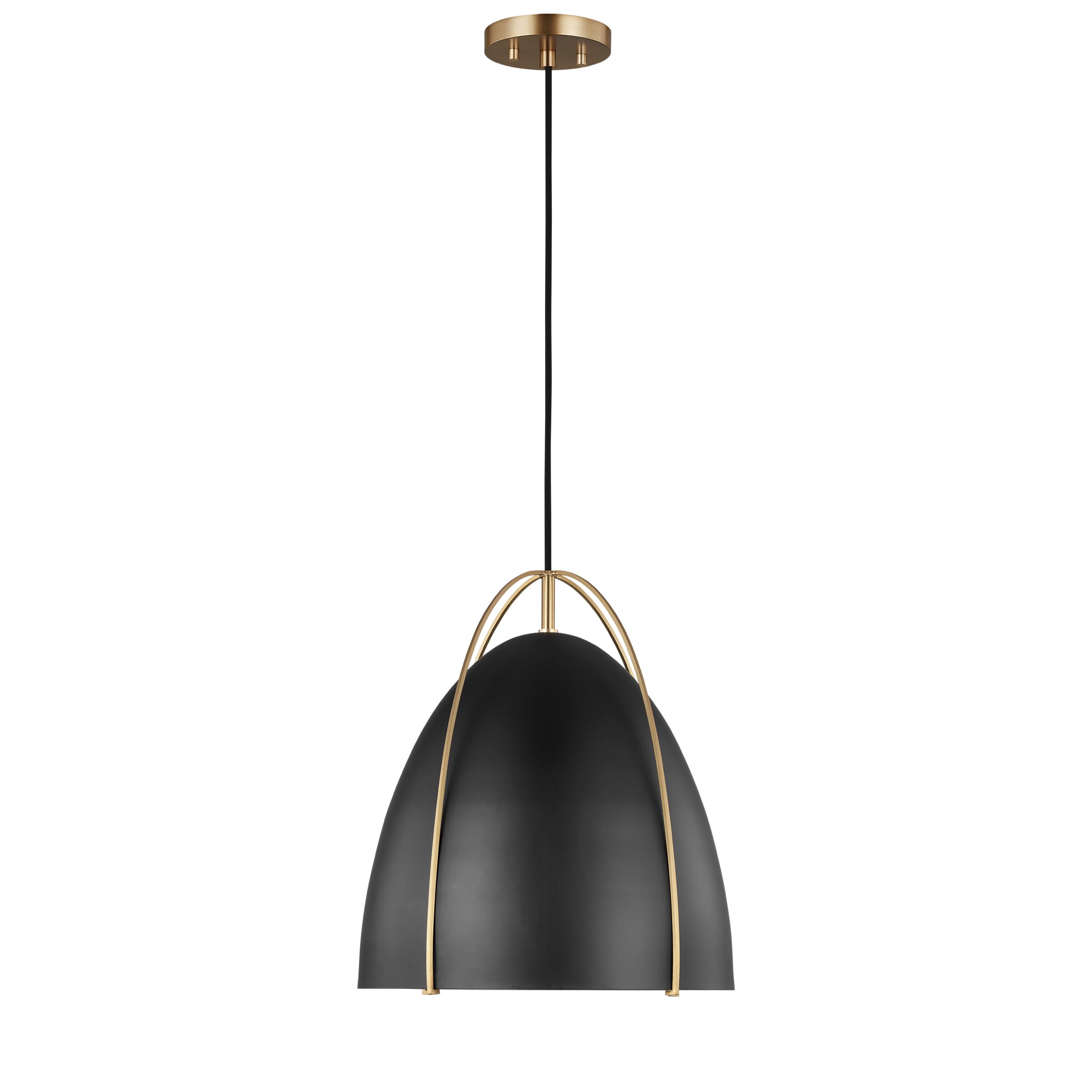 Sea Gull Norman Pendant Light in Satin Brass