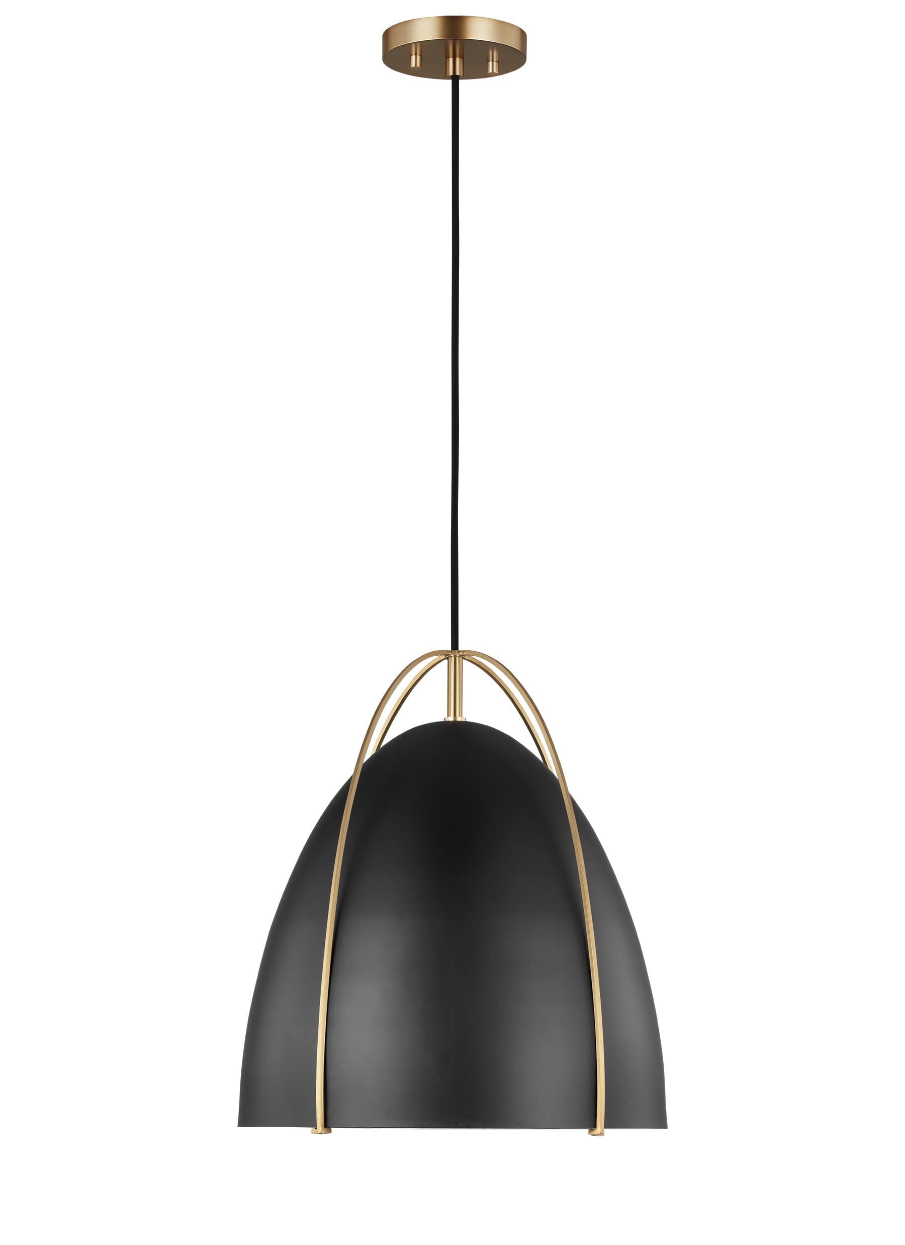 Sea Gull Norman Pendant Light in Satin Brass