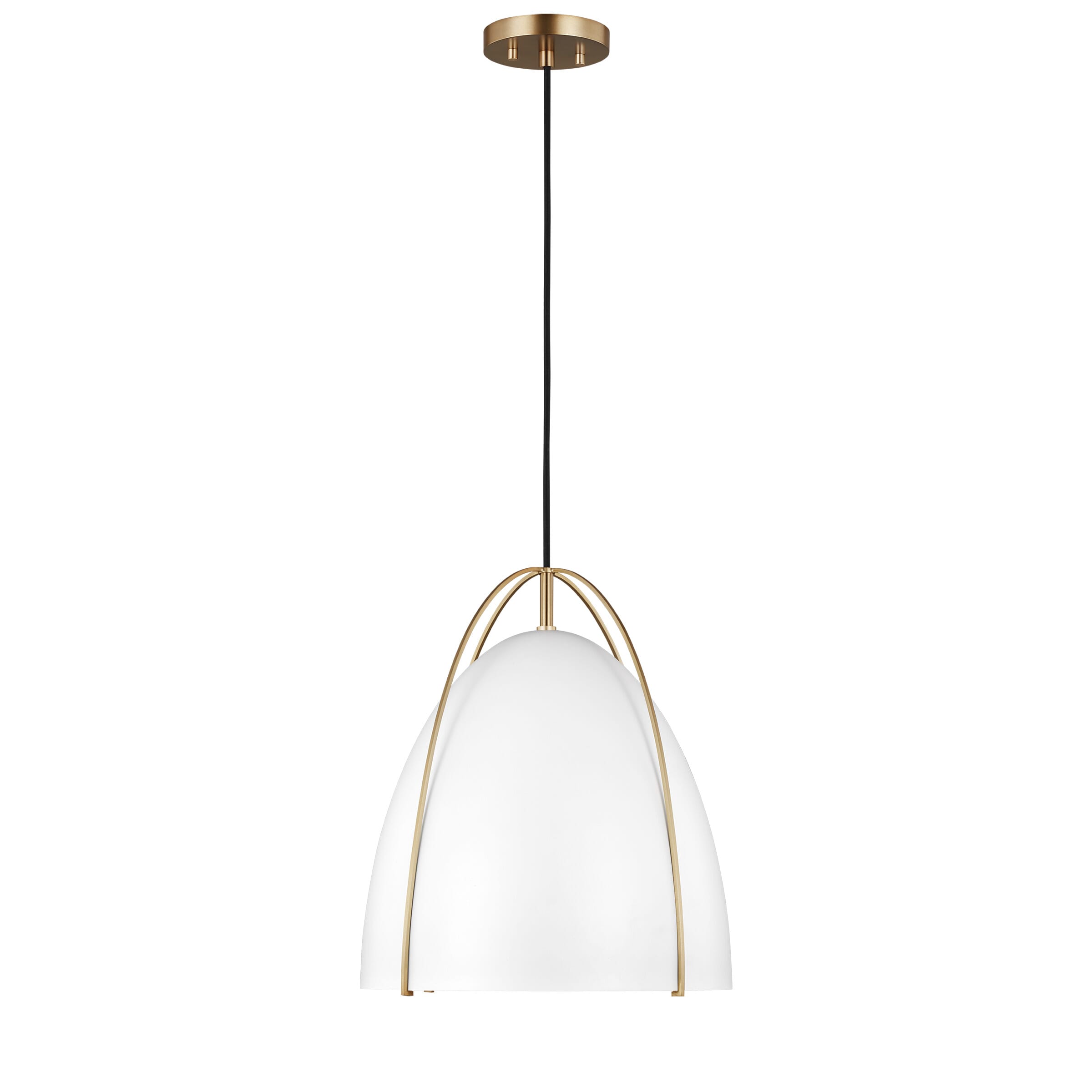 Sea Gull Norman Pendant Light in Satin Brass