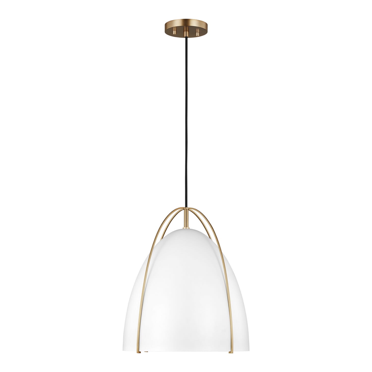 Norman 1-Light Pendant in Satin Brass