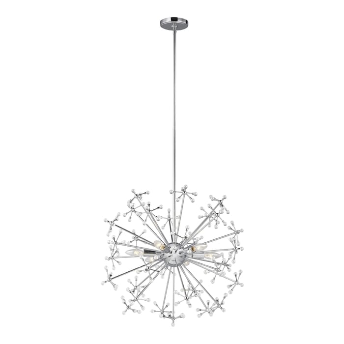 Sea Gull Davi 6-Light Pendant Light in Chrome Sea Gull Davi 6-Light Pendant Light in Chrome