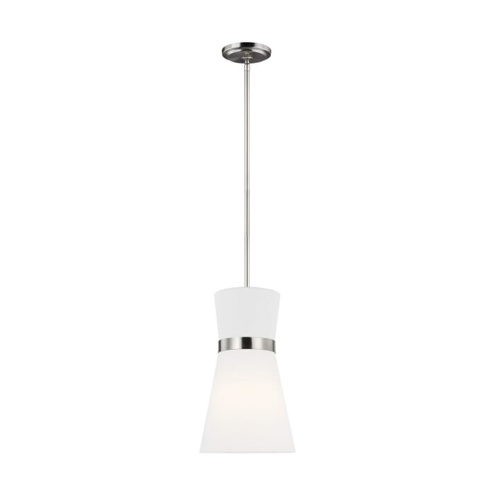 Clark 1-Light Pendant in Brushed Nickel Clark 1-Light Pendant in Brushed Nickel