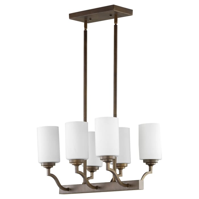 Quorum Atwood 6-Light 13" Ceiling Light in Oiled Bronze with Satin Opal Quorum Atwood 6-Light 13" Ceiling Light in Oiled Bronze with Satin Opal