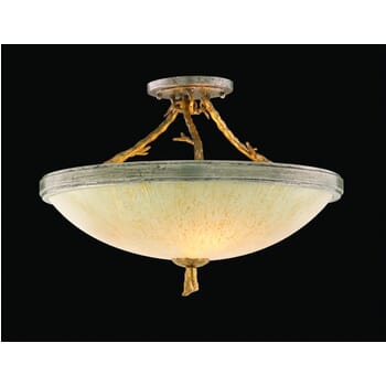 Corbett Parc Royale 3-Light Ceiling Light in Gold And Silver Leaf