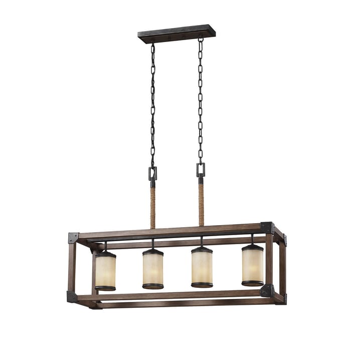 Sea Gull Dunning 4-Light 25" Pendant Light in Stardust Sea Gull Dunning 4-Light 25" Pendant Light in Stardust