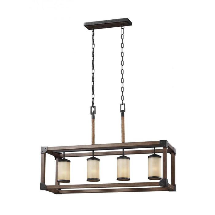 Sea Gull Dunning 4-Light 25" Pendant Light in Stardust Sea Gull Dunning 4-Light 25" Pendant Light in Stardust