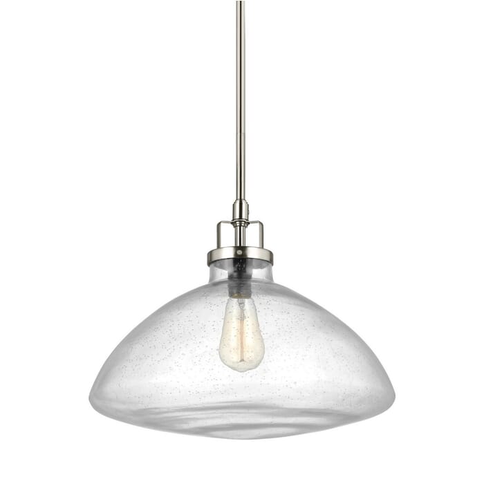 Sea Gull Belton 13" Pendant Light in Brushed Nickel Sea Gull Belton 13" Pendant Light in Brushed Nickel