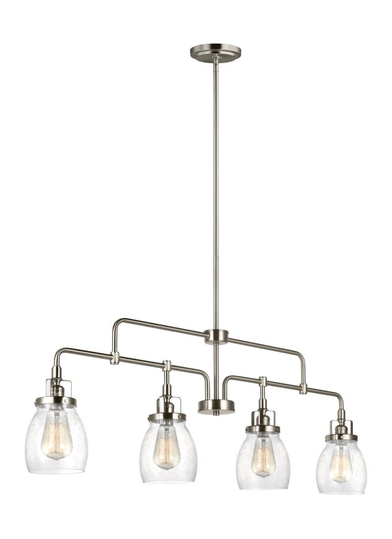 Brushed nickel linear pendant light on sale