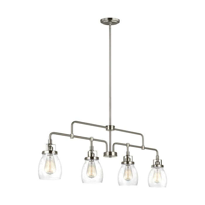 Sea Gull Belton 4-Light LED Kitchen Island Light in Brushed Nickel Sea Gull Belton 4-Light LED Kitchen Island Light in Brushed Nickel