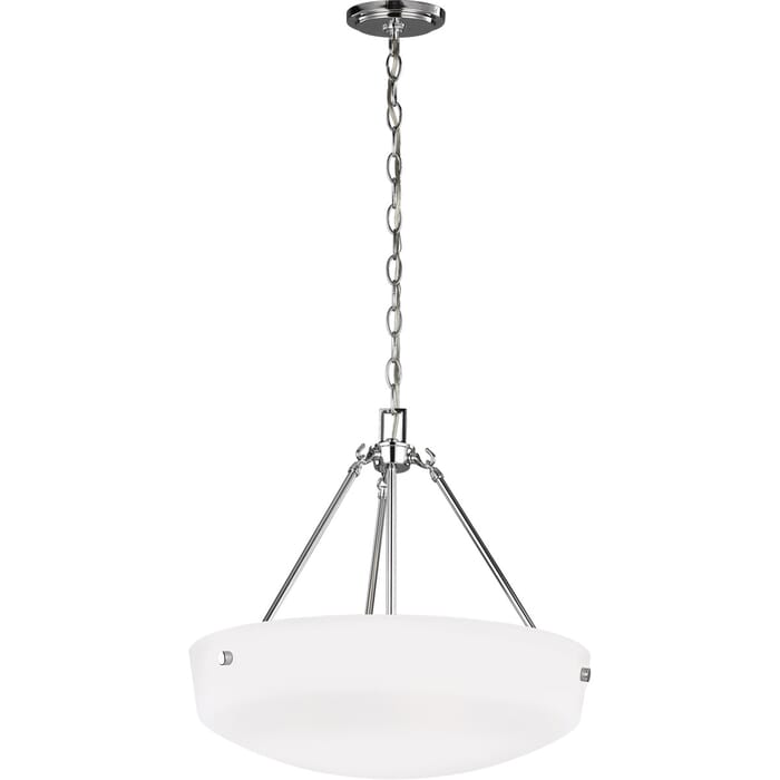 Sea Gull Kerrville 3-Light 18" Pendant Light in Chrome Sea Gull Kerrville 3-Light 18" Pendant Light in Chrome