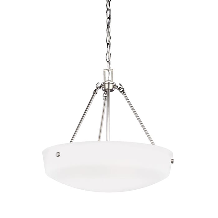 Sea Gull Kerrville 3-Light 18" Pendant Light in Brushed Nickel Sea Gull Kerrville 3-Light 18" Pendant Light in Brushed Nickel