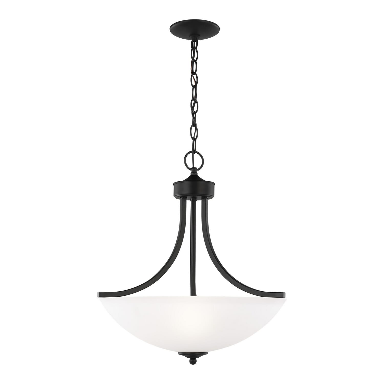 Geary 3-Light Pendant in Midnight Black