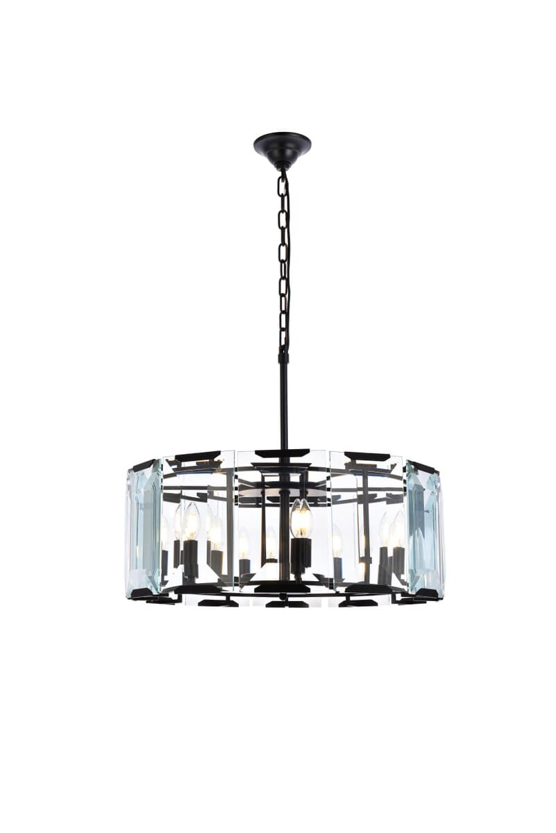 Monaco 6-Light Chandelier in Flat Black